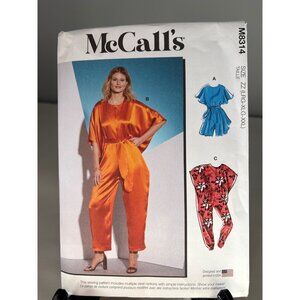 McCalls M8314 Sewing Pattern Size LRG-XLG-XXL Womens Dress Jumpsuit Uncut